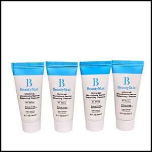 4 x BeautyStat Universal Microbiome Barrier Balancing Cleanser Travel Size Mini